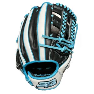 12.00" Black White Teal Raffle #1003